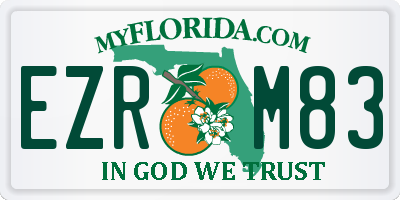 FL license plate EZRM83