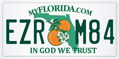 FL license plate EZRM84