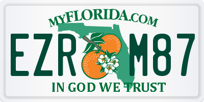 FL license plate EZRM87