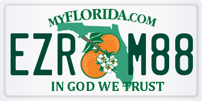 FL license plate EZRM88