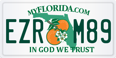 FL license plate EZRM89