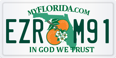 FL license plate EZRM91