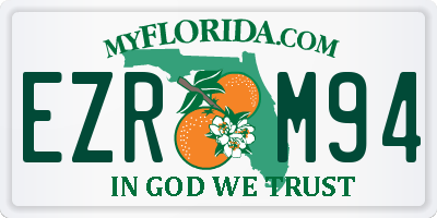 FL license plate EZRM94