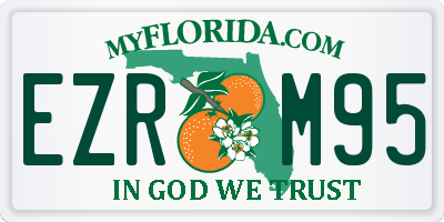 FL license plate EZRM95