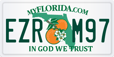 FL license plate EZRM97