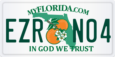 FL license plate EZRN04