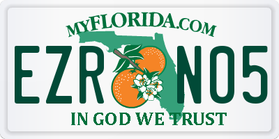 FL license plate EZRN05