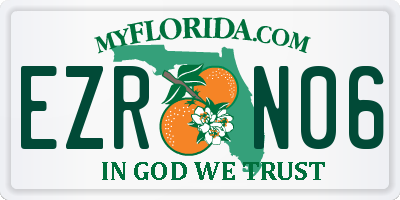 FL license plate EZRN06