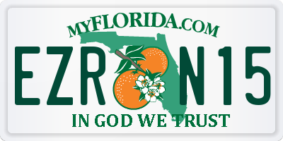 FL license plate EZRN15