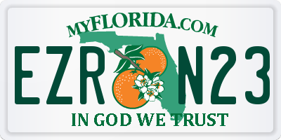 FL license plate EZRN23