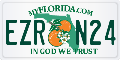 FL license plate EZRN24