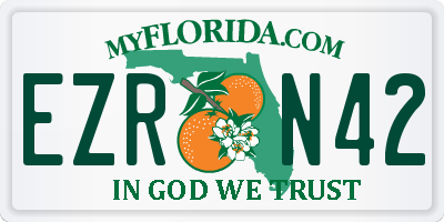 FL license plate EZRN42