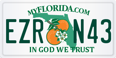 FL license plate EZRN43