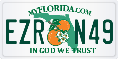 FL license plate EZRN49