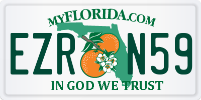 FL license plate EZRN59