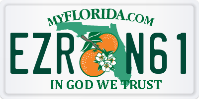 FL license plate EZRN61