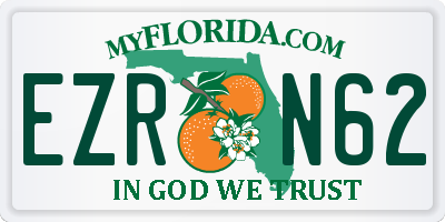 FL license plate EZRN62