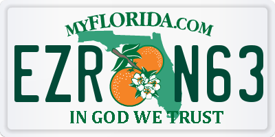 FL license plate EZRN63