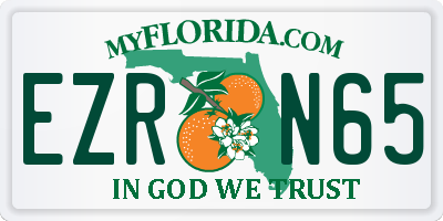 FL license plate EZRN65