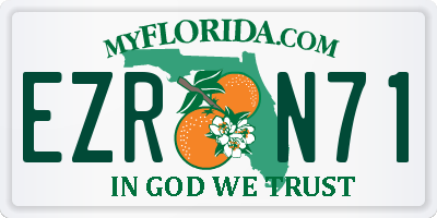 FL license plate EZRN71