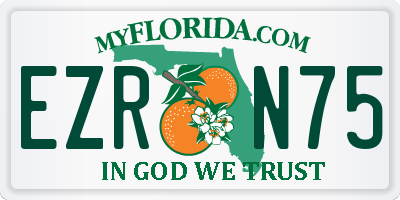 FL license plate EZRN75