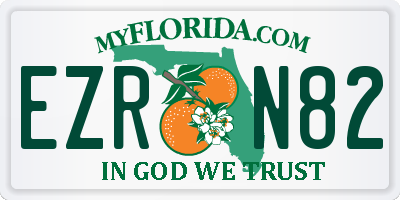 FL license plate EZRN82