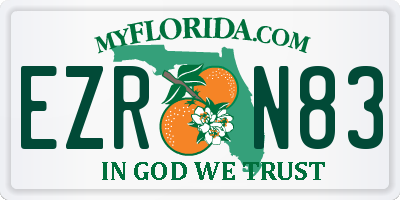 FL license plate EZRN83