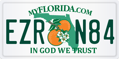 FL license plate EZRN84