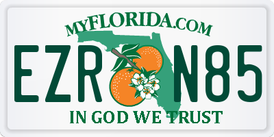 FL license plate EZRN85