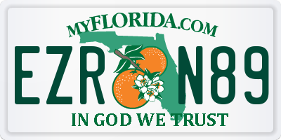 FL license plate EZRN89