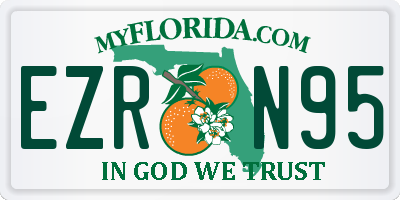 FL license plate EZRN95