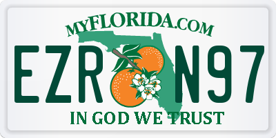 FL license plate EZRN97