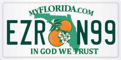 FL license plate EZRN99