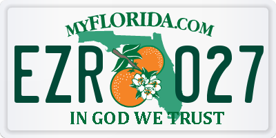 FL license plate EZRO27