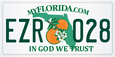 FL license plate EZRO28