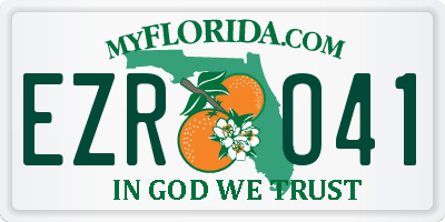 FL license plate EZRO41