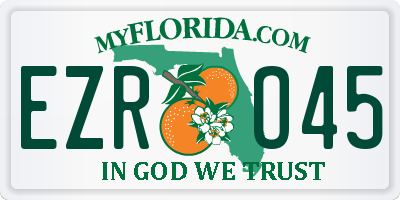 FL license plate EZRO45