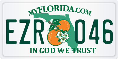 FL license plate EZRO46