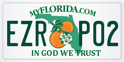 FL license plate EZRP02