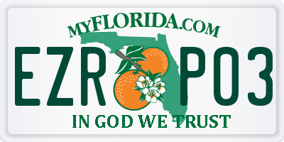 FL license plate EZRP03