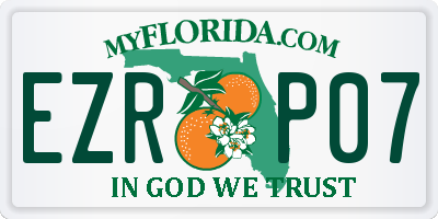 FL license plate EZRP07