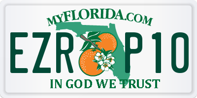 FL license plate EZRP10