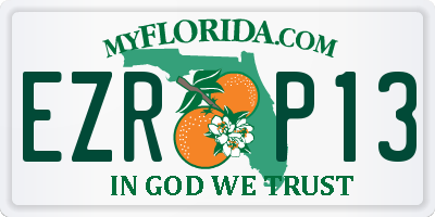 FL license plate EZRP13