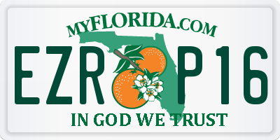 FL license plate EZRP16