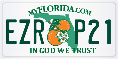 FL license plate EZRP21