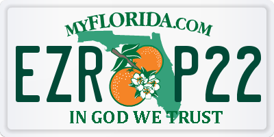 FL license plate EZRP22