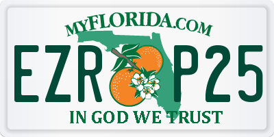 FL license plate EZRP25