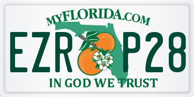 FL license plate EZRP28