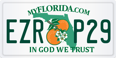 FL license plate EZRP29