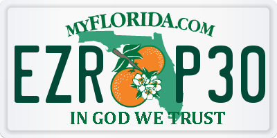 FL license plate EZRP30